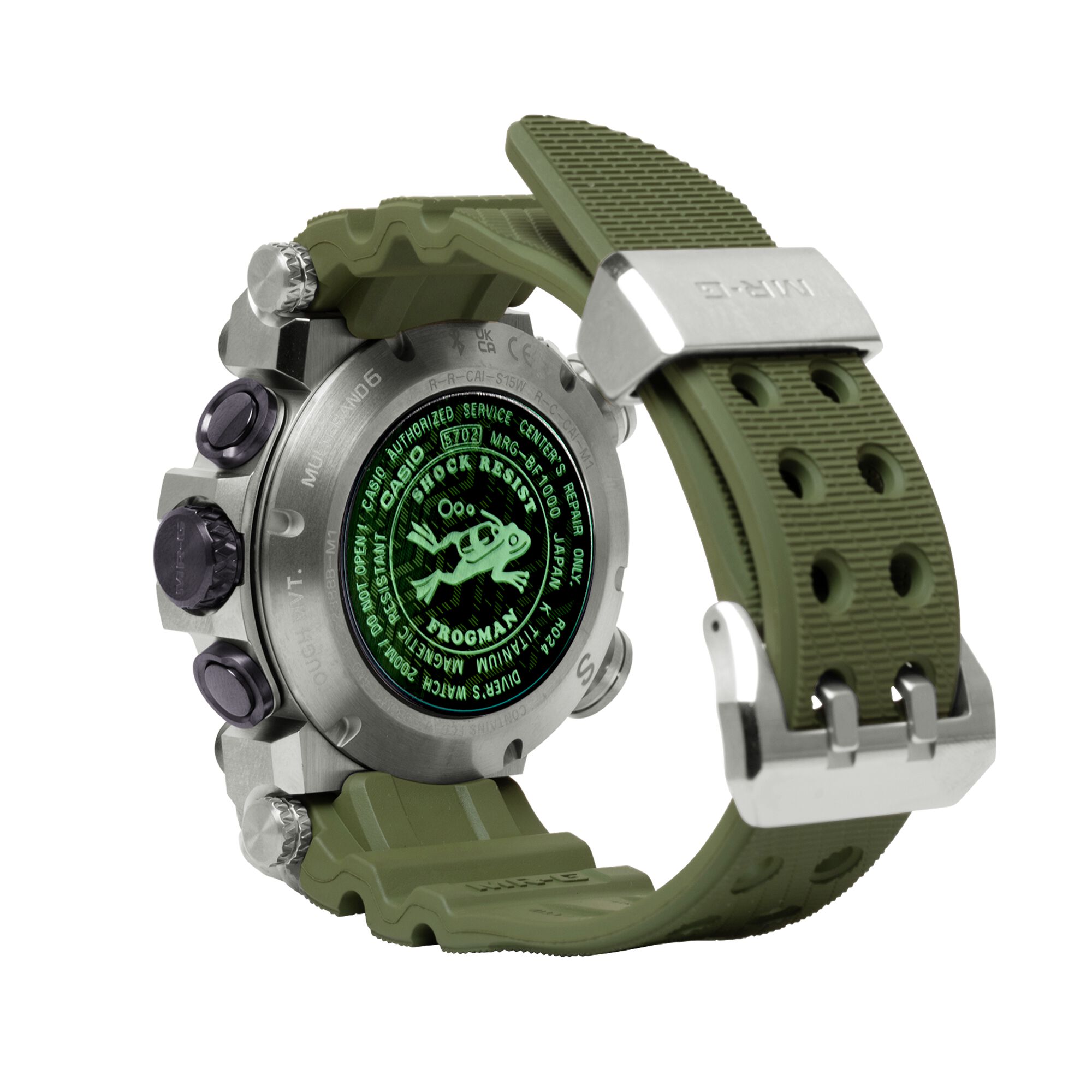 G-SHOCK Frogman グリーン(ジャンク品) Casio G-Shock MR-G Frogman Green Rubber Strap Watch 56mm